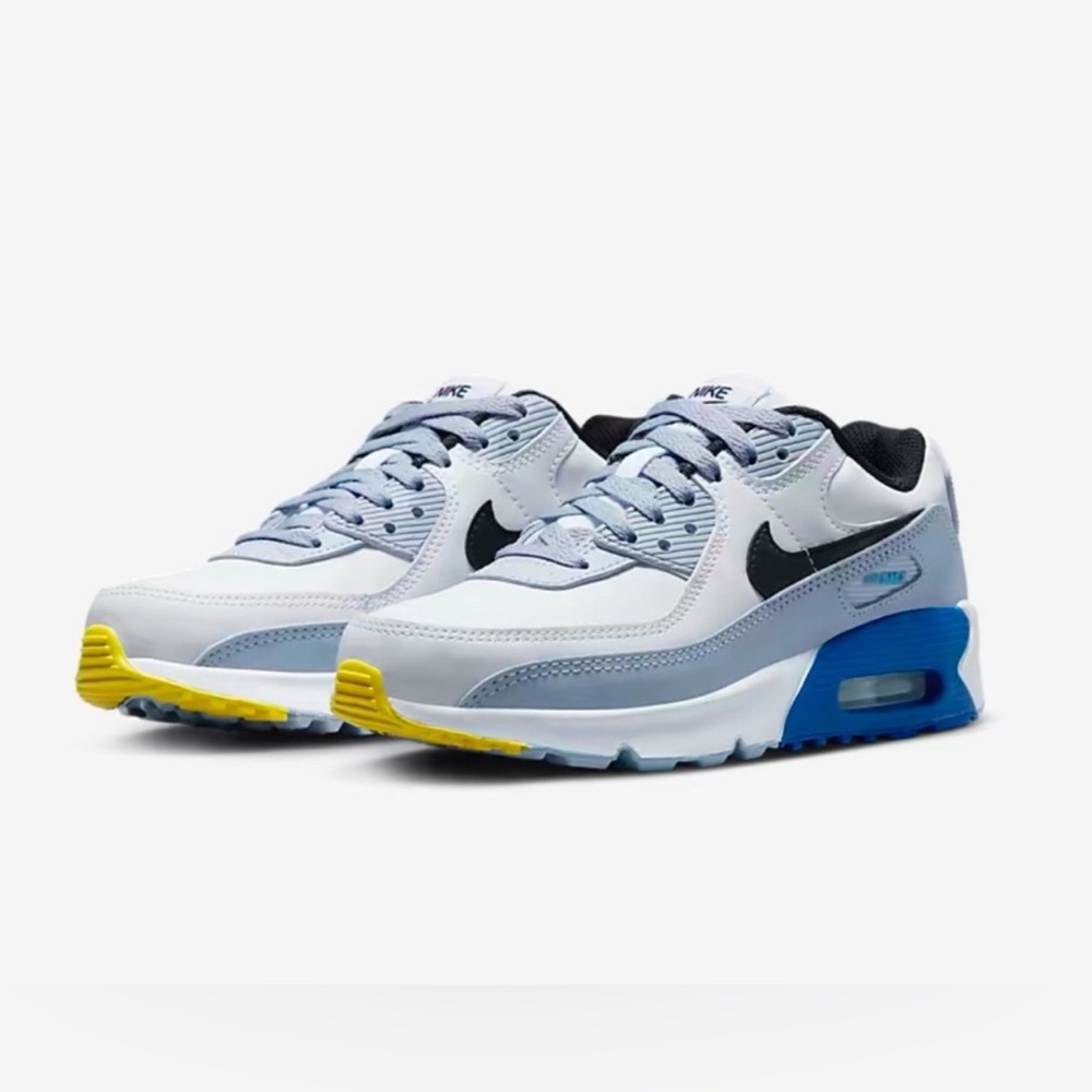 NIKE AIR MAX 90 LTR , WHITE/BLACK BLUE WHISPER , BLANC/ROYAL , Sneakers